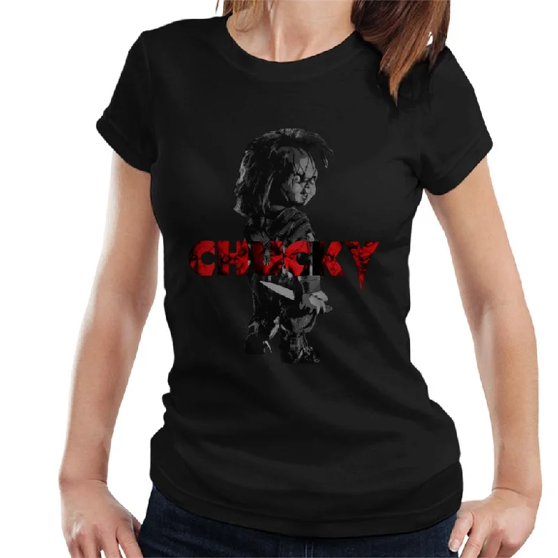 Chucky Looking Backwards Women's T-Shirt Machine Wash Dry Clean Hand Wash