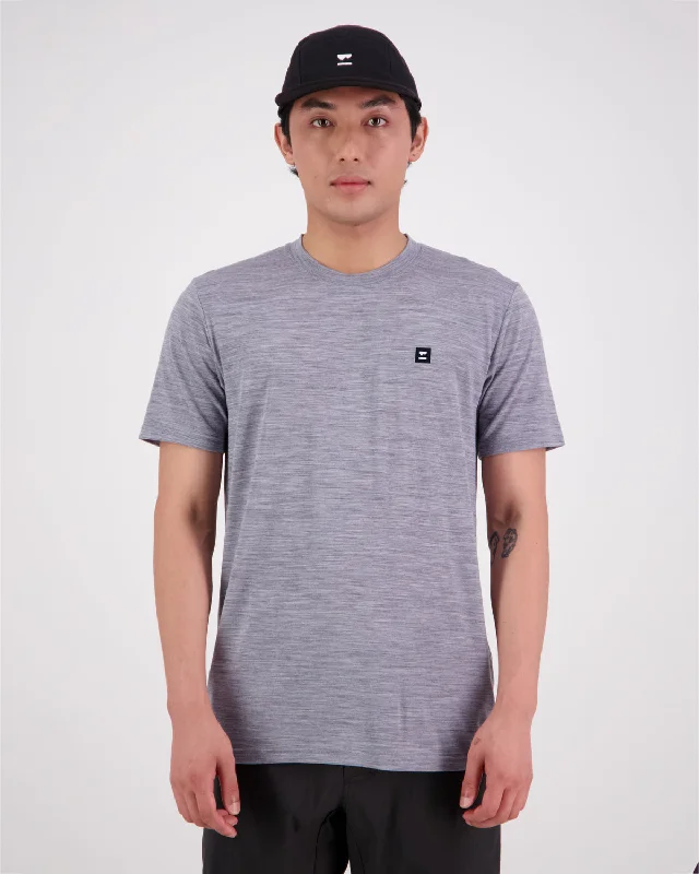 Icon Merino Classic T-Shirt - Grey Heather Chenille Brocade Lace
