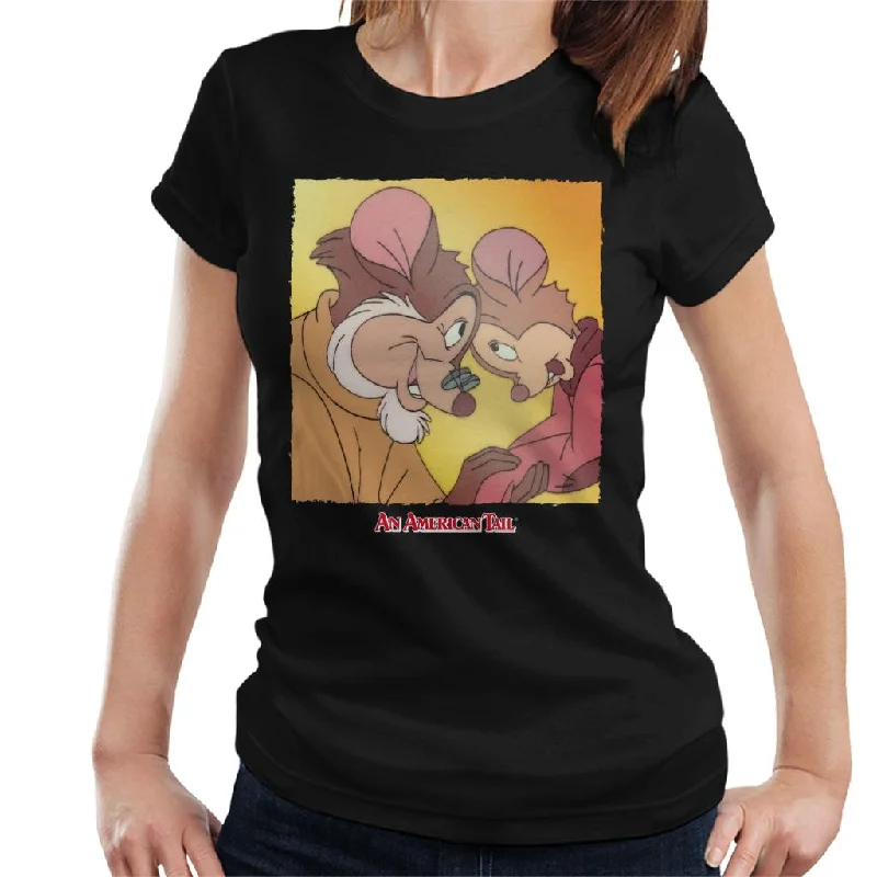An American Tail Fieval And Papa Mousekewitz Women's T-Shirt Knit Fabric Woven Fabric Fleece Fabric An American Tail Fieval And Papa Mousekewitz Women's T-Shirt Knit Fabric Woven Fabric Fleece Fabric