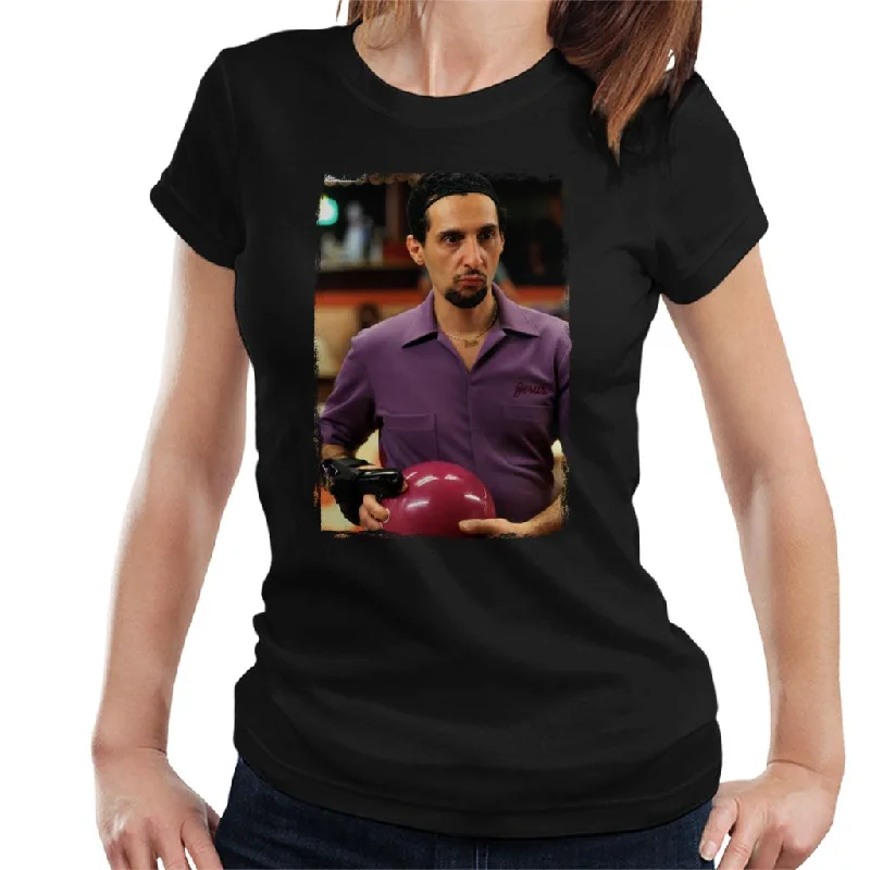 The Big Lebowski Jesus Bowling Women's T-Shirt Mesh Blend Leather Blend Suede Blend