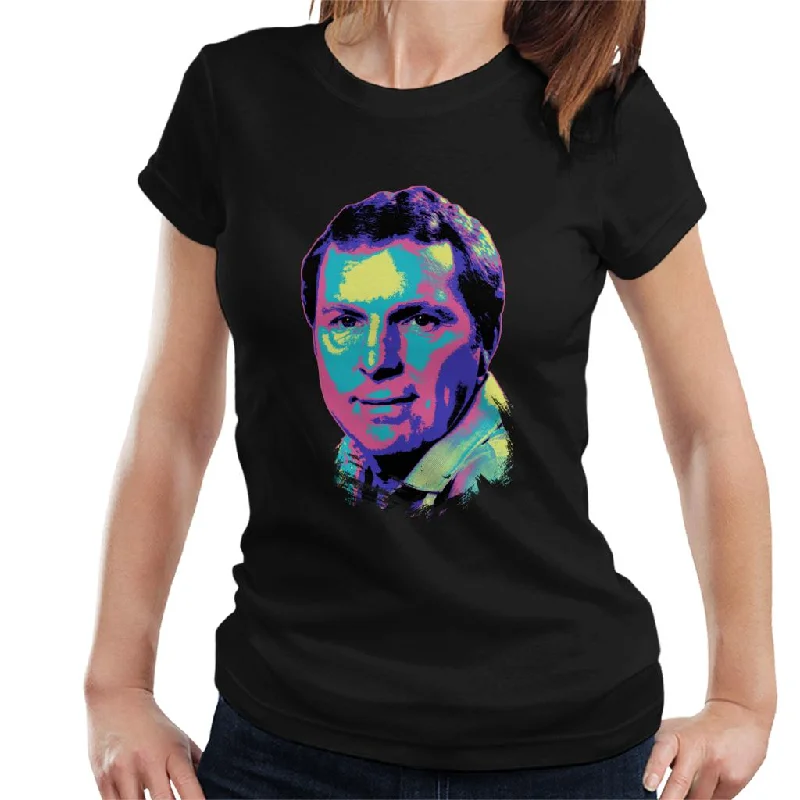 TV Times Bobby Moore Ex Footballer Pop Art Stylised Women's T-Shirt Faux Fur Fabric Real Fur Fabric Shearling Fabric TV Times Bobby Moore Ex Footballer Pop Art Stylised Women's T-Shirt Faux Fur Fabric Real Fur Fabric Shearling Fabric