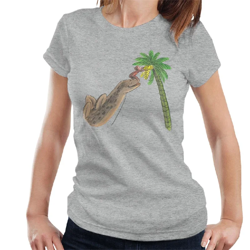Curious George Dinosaur Palm Tree Women's T-Shirt Rayon Velvet Corduroy