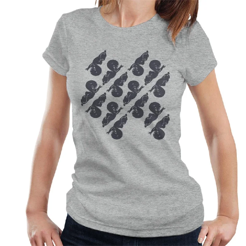 Casper The Friendly Ghost Flying Pattern Women's T-Shirt Spandex Blend Rayon Blend Denim Blend Casper The Friendly Ghost Flying Pattern Women's T-Shirt Spandex Blend Rayon Blend Denim Blend