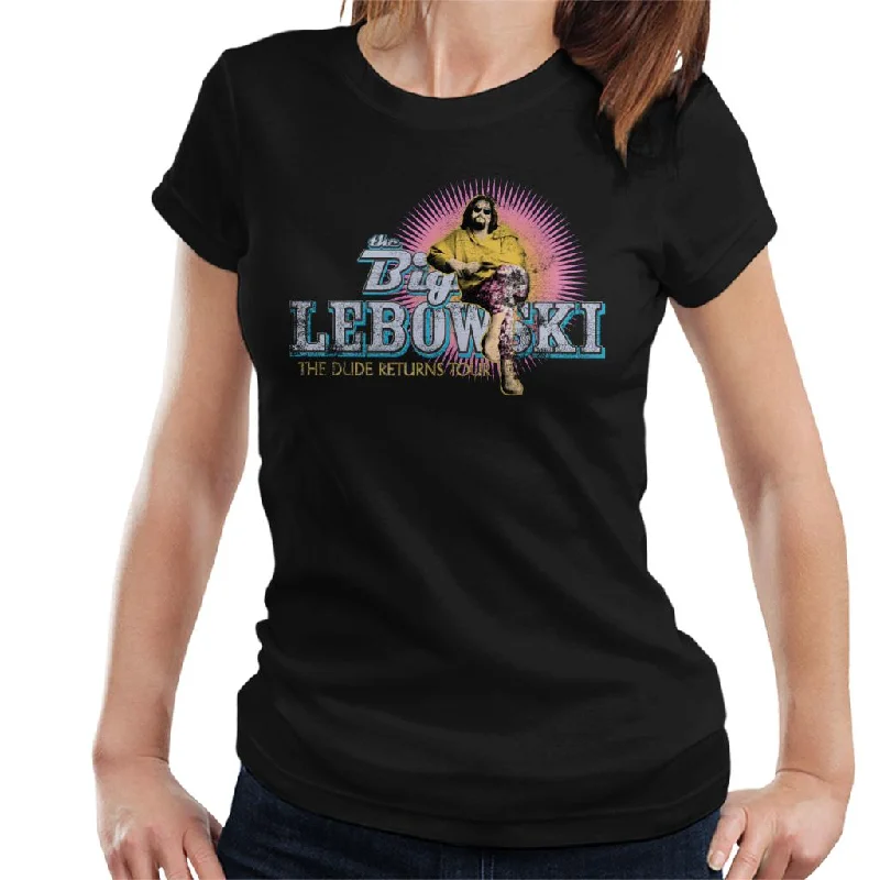 The Big Lebowski The Dude Returns Tour Women's T-Shirt Polka Dot Checkered Tartan