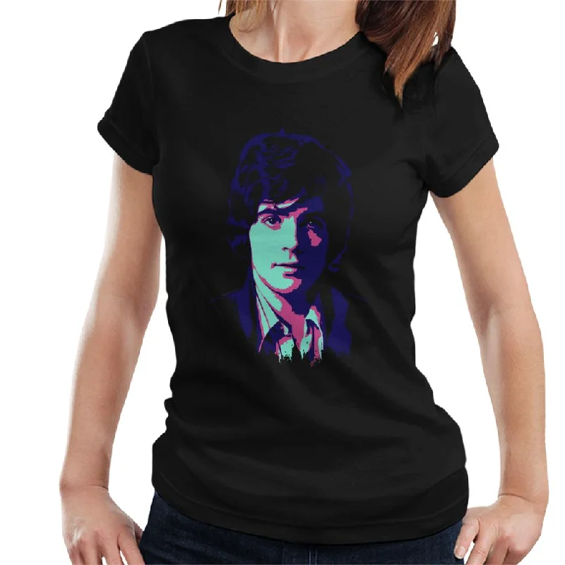 TV Times Singer David Essex 1968 Pop Art Stylised Women's T-Shirt Chenille Blend Fleece Blend Nylon Blend TV Times Singer David Essex 1968 Pop Art Stylised Women's T-Shirt Chenille Blend Fleece Blend Nylon Blend