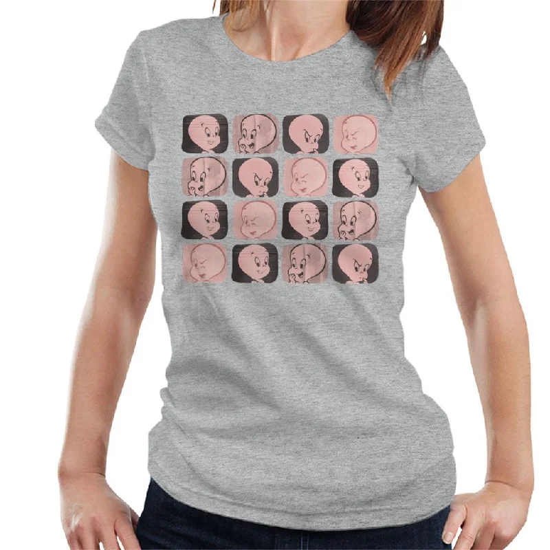 Casper The Friendly Ghost Facial Expressions Pattern Women's T-Shirt Jersey Fabric Tulle Fabric Batik Fabric Casper The Friendly Ghost Facial Expressions Pattern Women's T-Shirt Jersey Fabric Tulle Fabric Batik Fabric