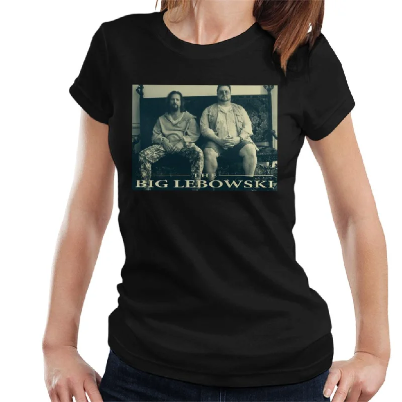 The Big Lebowski The Dude And Walter Sofa Women's T-Shirt Mesh Fabric Canvas Fabric Denim Fabric The Big Lebowski The Dude And Walter Sofa Women's T-Shirt Mesh Fabric Canvas Fabric Denim Fabric