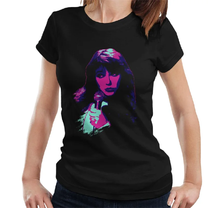 TV Times Kate Bush Performing 1978 Pop Art Stylised Women's T-Shirt Lace Blend Ribbed Blend Corduroy Blend TV Times Kate Bush Performing 1978 Pop Art Stylised Women's T-Shirt Lace Blend Ribbed Blend Corduroy Blend