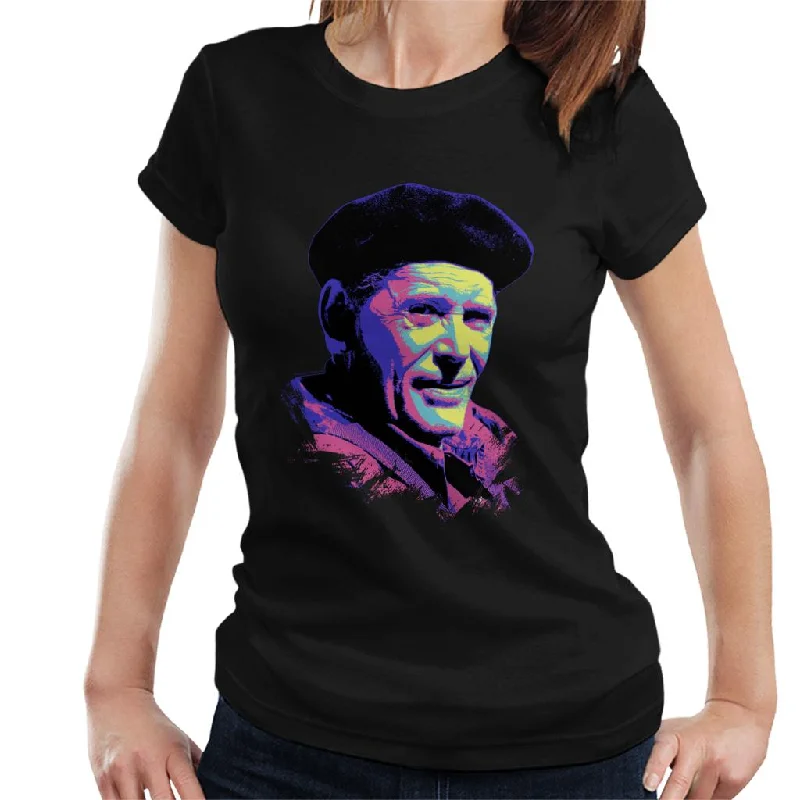 TV Times Peter O Toole Pop Art Stylised Women's T-Shirt Polka Dot Checkered Tartan