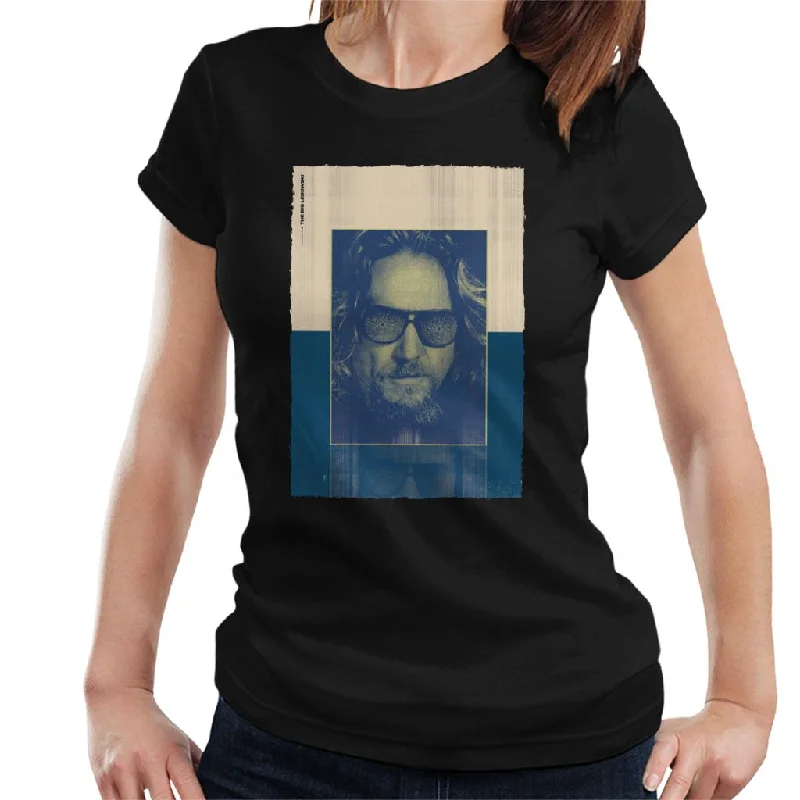The Big Lebowski The Dude Face Nostalgia Women's T-Shirt Sequined Glittery Shiny