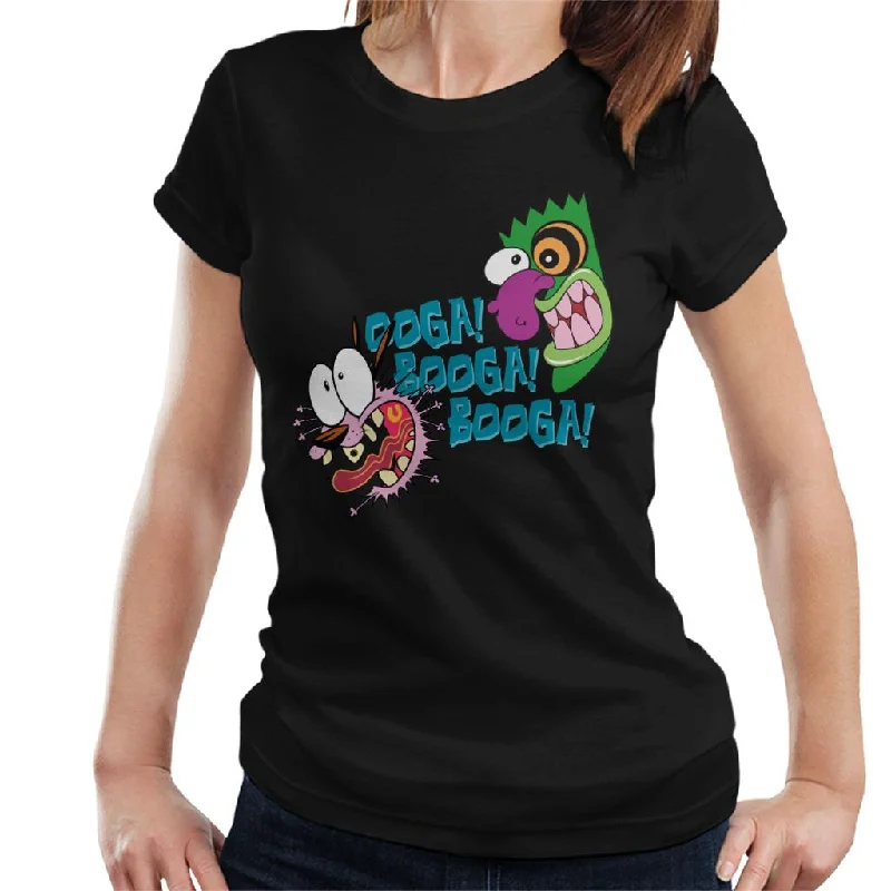 Courage The Cowardly Dog Halloween Ooga Booga Booga Women's T-Shirt Fleece Fabric Down Fabric Feather Fabric Courage The Cowardly Dog Halloween Ooga Booga Booga Women's T-Shirt Fleece Fabric Down Fabric Feather Fabric