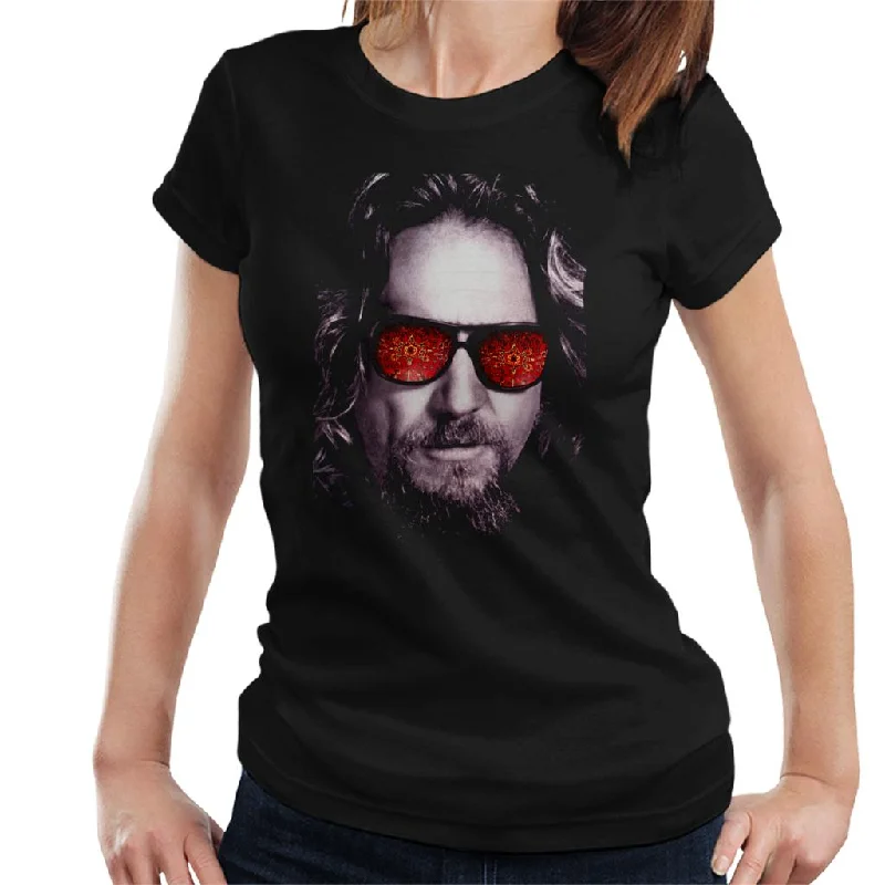 The Big Lebowski The Dude Face Carpet Shades Women's T-Shirt Cashmere Blend Cotton Blend Poly Blend The Big Lebowski The Dude Face Carpet Shades Women's T-Shirt Cashmere Blend Cotton Blend Poly Blend