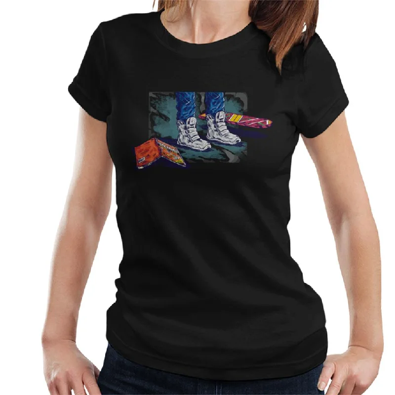 Back to the Future Marty Shoes Board And Comic Women's T-Shirt Chenille Blend Fleece Blend Nylon Blend Back to the Future Marty Shoes Board And Comic Women's T-Shirt Chenille Blend Fleece Blend Nylon Blend