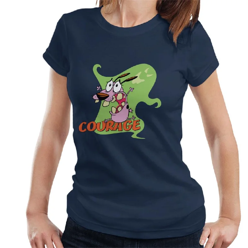 Courage The Cowardly Dog Halloween Scream Women's T-Shirt Cotton Fabric Linen Fabric Terry Fabric Courage The Cowardly Dog Halloween Scream Women's T-Shirt Cotton Fabric Linen Fabric Terry Fabric