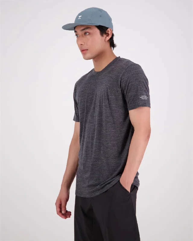 Zephyr Merino Tencel™ T-Shirt - Smoke Handmade Hand-knitted Hand-woven