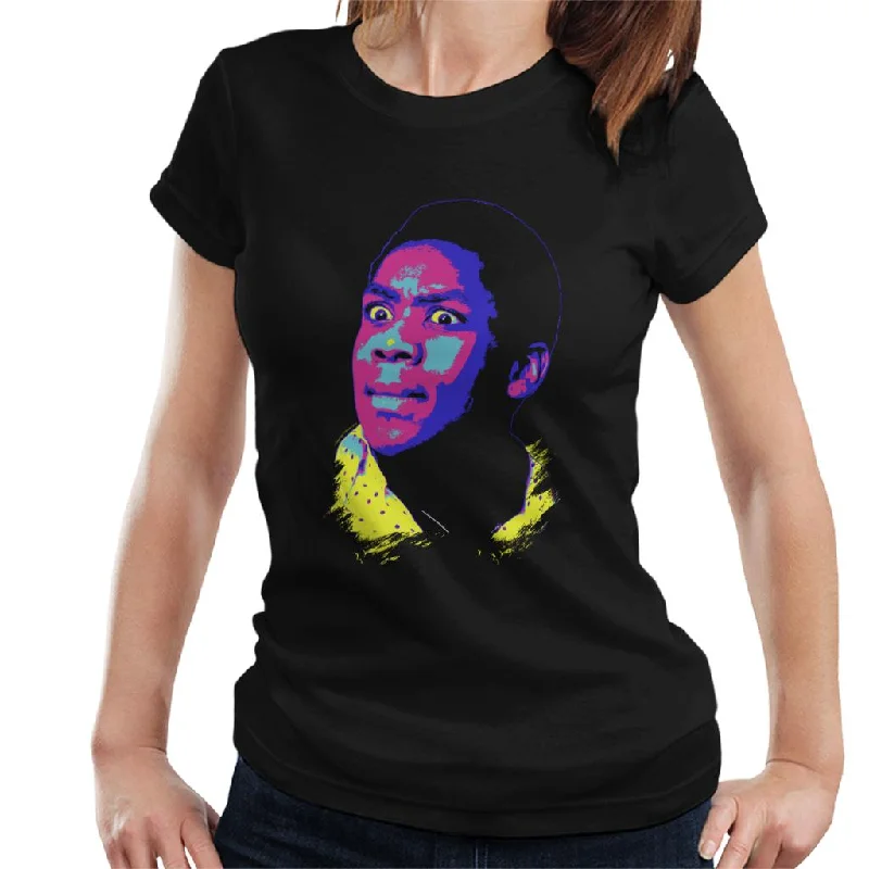 TV Times Lenny Henry 1976 Pop Art Stylised Women's T-Shirt Fleece Fabric Down Fabric Feather Fabric TV Times Lenny Henry 1976 Pop Art Stylised Women's T-Shirt Fleece Fabric Down Fabric Feather Fabric