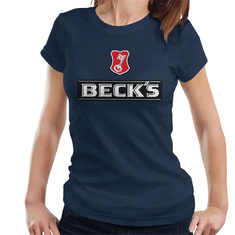 Beck's Logo With Key Symbol Women's T-Shirt Casual Formal Business