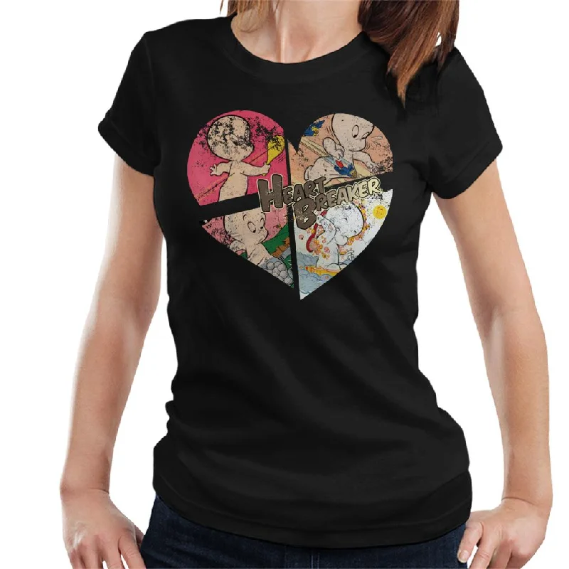 Casper The Friendly Ghost Heart Breaker Women's T-Shirt Cotton Fabric Linen Fabric Terry Fabric Casper The Friendly Ghost Heart Breaker Women's T-Shirt Cotton Fabric Linen Fabric Terry Fabric