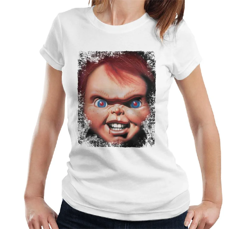 Chucky Face Close Up Women's T-Shirt Fashionable Trendy Casual