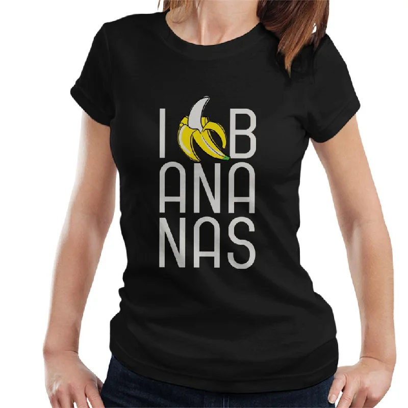 Curious George I Love Bananas Women's T-Shirt Denim Fabric Leather Fabric Suede Fabric Curious George I Love Bananas Women's T-Shirt Denim Fabric Leather Fabric Suede Fabric