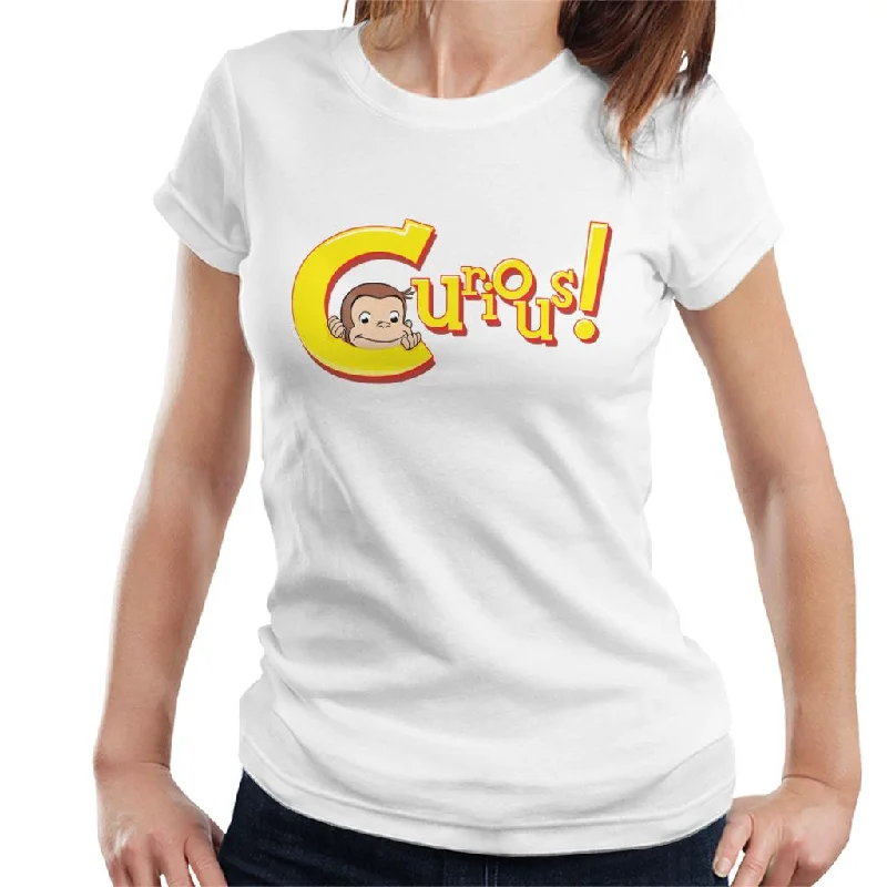 Curious George The Curious Monkey Women's T-Shirt Striped Floral Plaid
