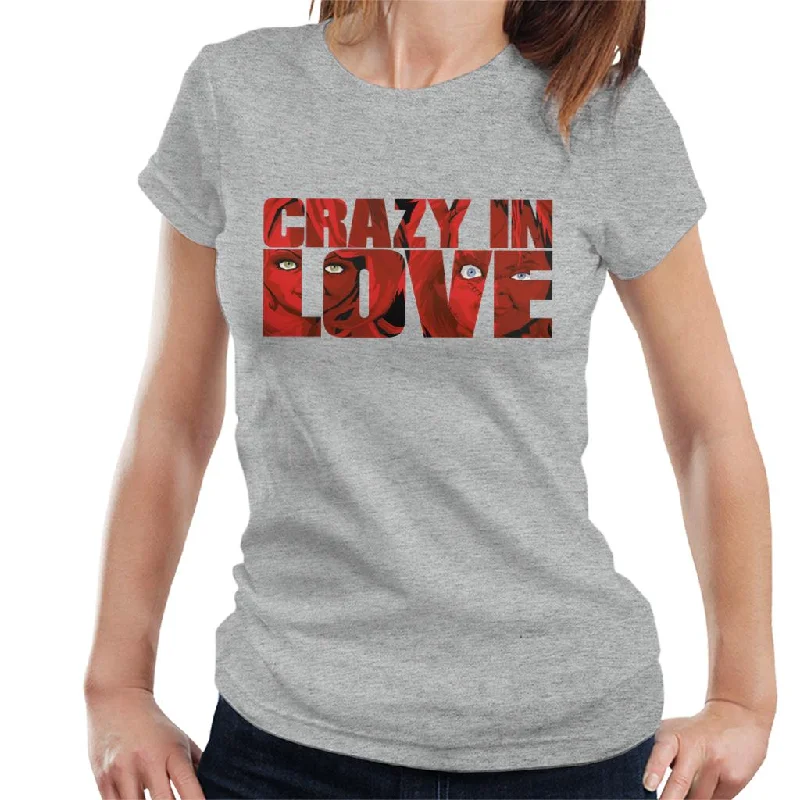 Chucky Tiffany Valentine Crazy In Love Women's T-Shirt Polka Dot Checkered Tartan