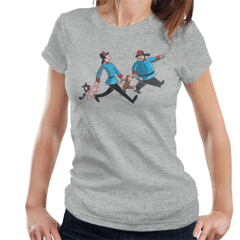 Curious George Fire Department Women's T-Shirt Seamless Knitted Crochet