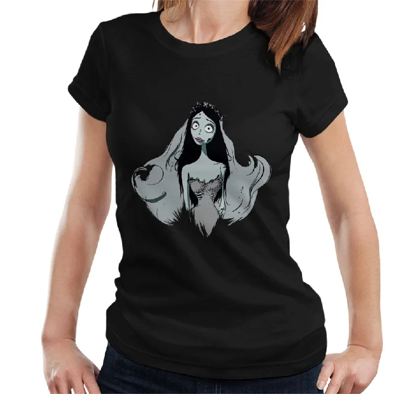 Corpse Bride Halloween Emily Portrait Women's T-Shirt Spandex Blend Rayon Blend Denim Blend Corpse Bride Halloween Emily Portrait Women's T-Shirt Spandex Blend Rayon Blend Denim Blend