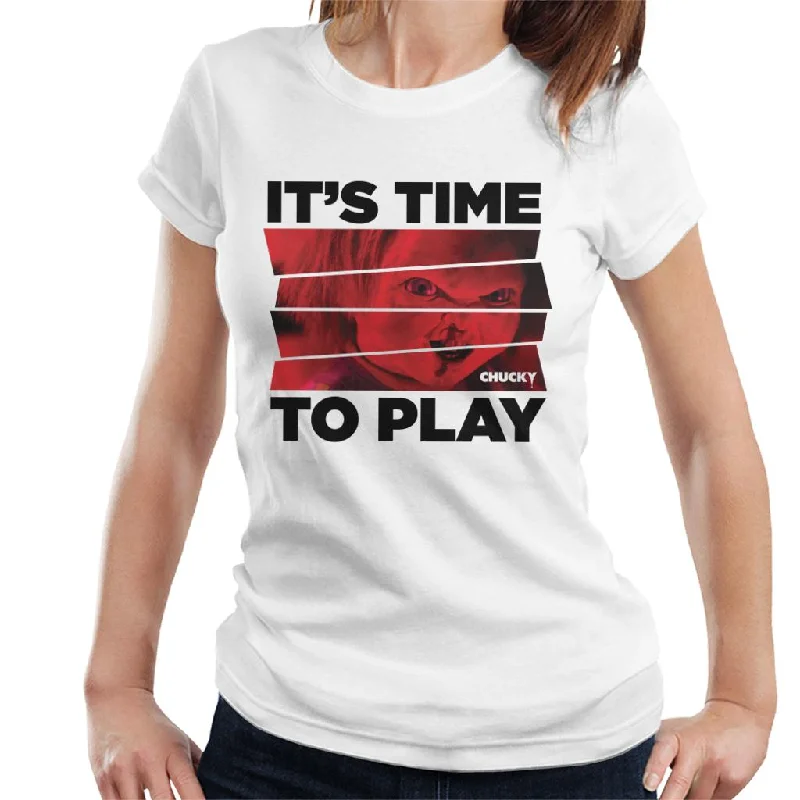 Chucky Its Time To Play Women's T-Shirt Seamless Knitted Crochet