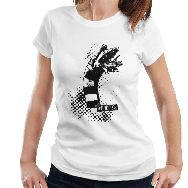 Beetlejuice Sandworm From Saturn Women's T-Shirt Zippered Front Buttoned Front Snap Front Beetlejuice Sandworm From Saturn Women's T-Shirt Zippered Front Buttoned Front Snap Front