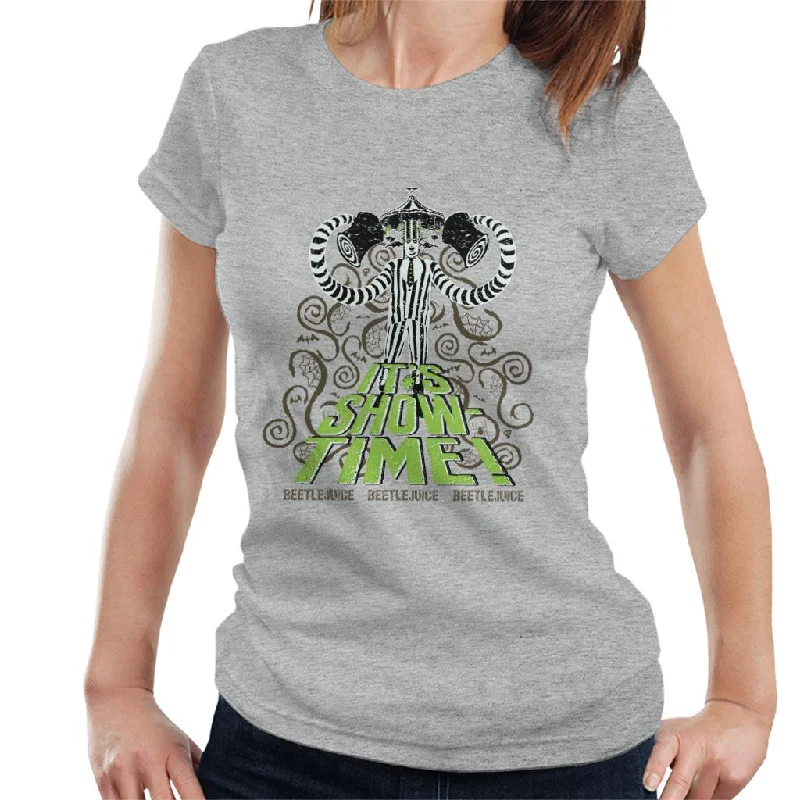 Beetlejuice It's Show Time Women's T-Shirt Oversized T-Shirt Spandex breathable