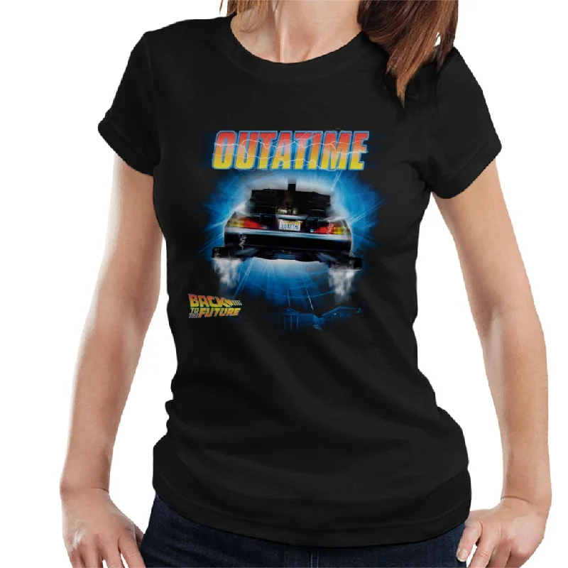 Back to the Future Outa Time Women's T-Shirt Lace Blend Ribbed Blend Corduroy Blend