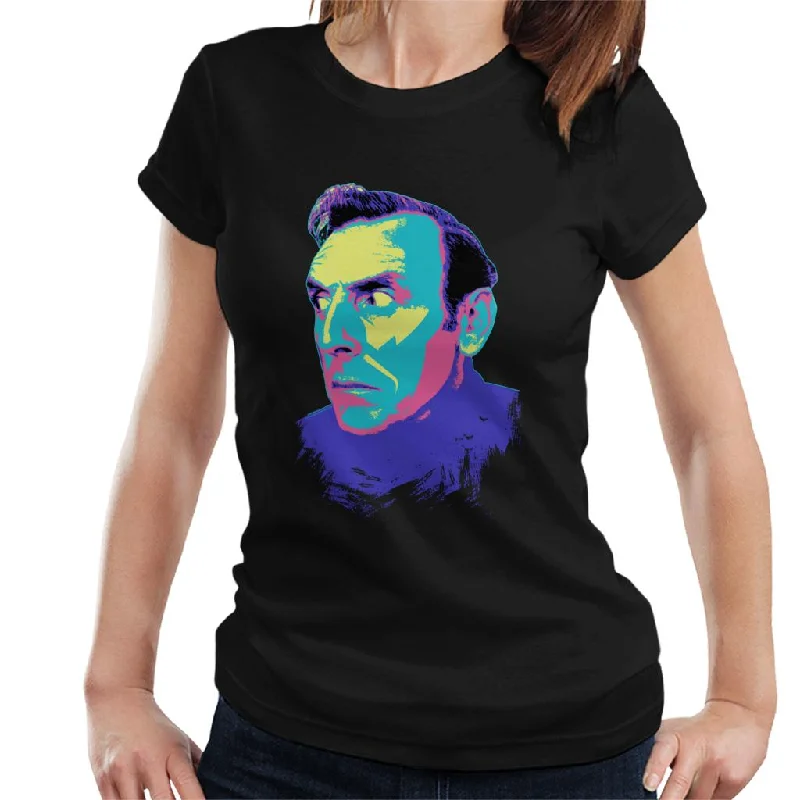 TV Times Spike Milligan And Eric Sykes Pop Art Stylised Women's T-Shirt Welt Pockets Slit Pockets TV Times Spike Milligan And Eric Sykes Pop Art Stylised Women's T-Shirt Welt Pockets Slit Pockets