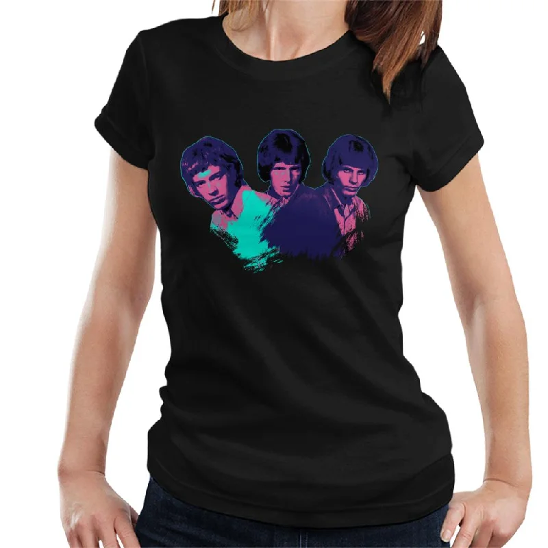 TV Times Walker Brothers Portrait Pop Art Stylised Women's T-Shirt Front Pockets Side Pockets Patch Pockets TV Times Walker Brothers Portrait Pop Art Stylised Women's T-Shirt Front Pockets Side Pockets Patch Pockets