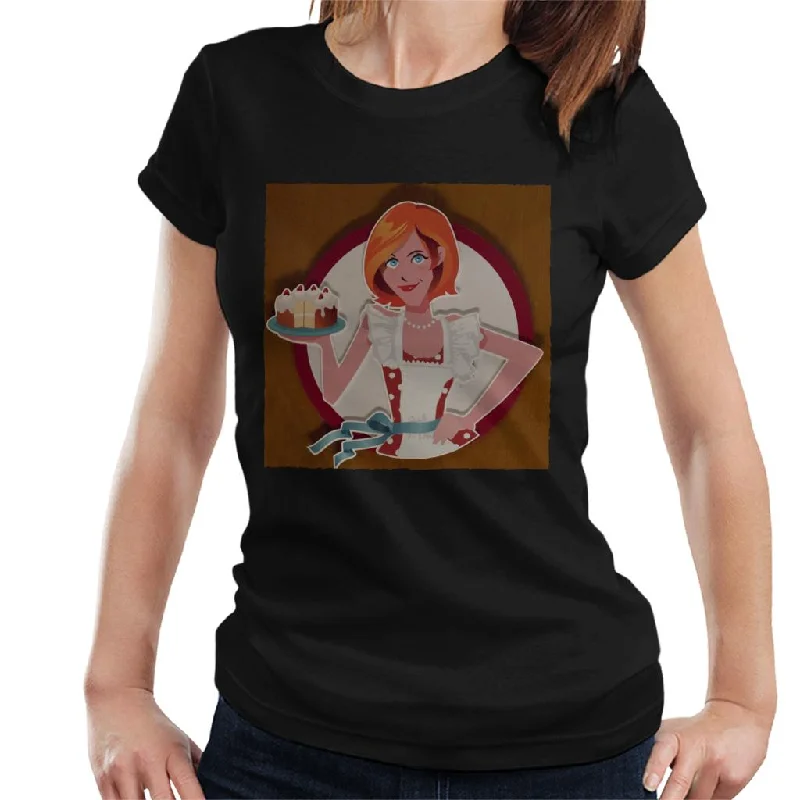 Bridesmaids Cake Baby Logo Women's T-Shirt Iron Safe Non-Iron Wrinkle Free