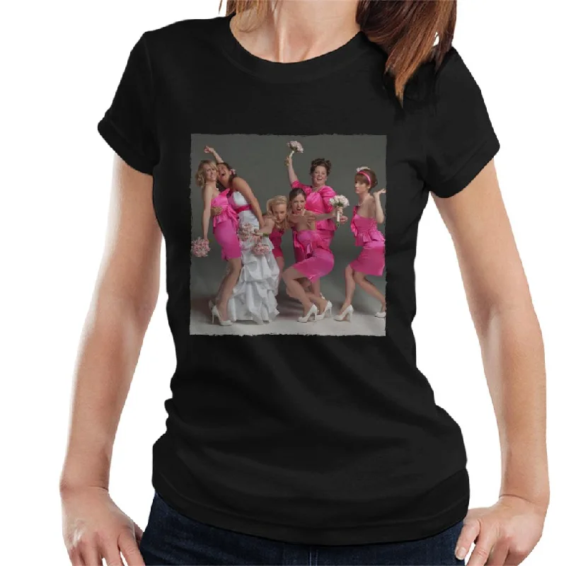 Bridesmaids Bridal Party Wacky Wedding Photo Women's T-Shirt Elasticated Padded Insulated Bridesmaids Bridal Party Wacky Wedding Photo Women's T-Shirt Elasticated Padded Insulated