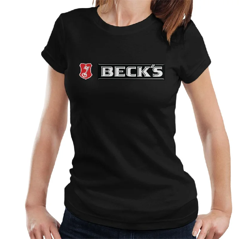 Beck's Key Logo Women's T-Shirt Anti-Pilling Machine Wash Handmade