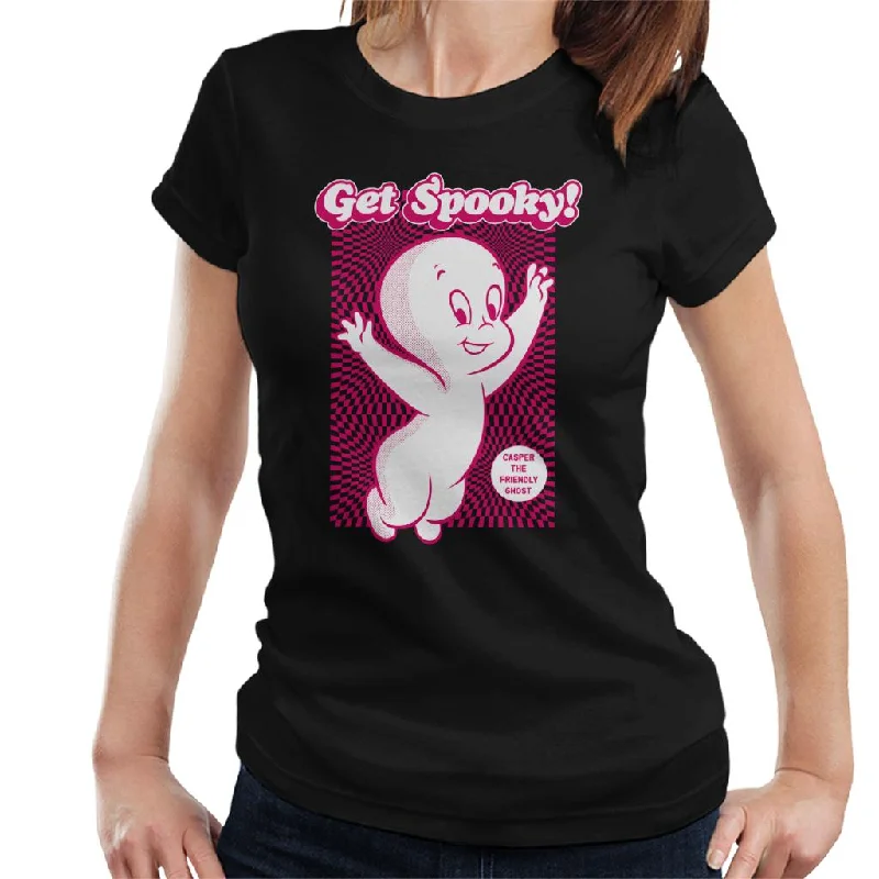Casper The Friendly Ghost Get Spooky Women's T-Shirt Cashmere Blend Cotton Blend Poly Blend Casper The Friendly Ghost Get Spooky Women's T-Shirt Cashmere Blend Cotton Blend Poly Blend