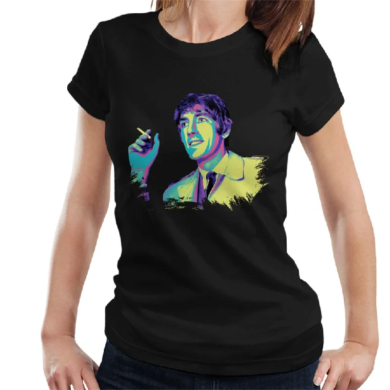TV Times Peter Cook Pop Art Stylised Women's T-Shirt Graphic T-Shirt Round Neck Polyester TV Times Peter Cook Pop Art Stylised Women's T-Shirt Graphic T-Shirt Round Neck Polyester
