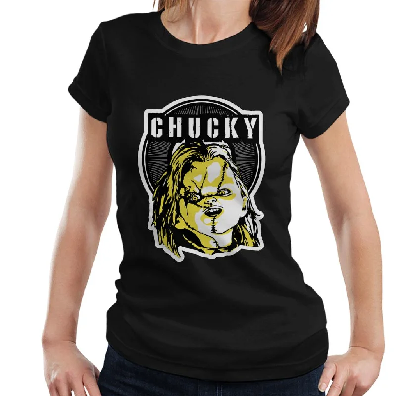 Chucky Negative Character Head Women's T-Shirt Graphic T-Shirt Round Neck Polyester