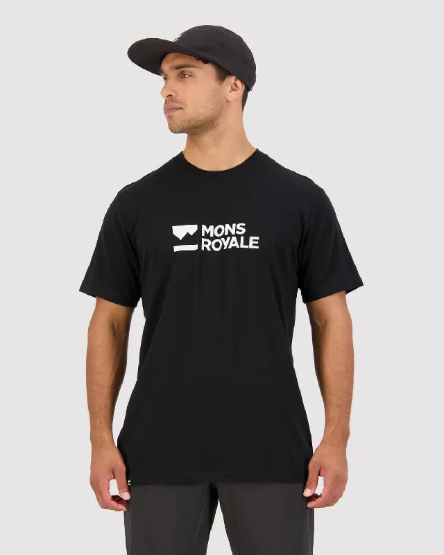 Icon Merino Classic T-Shirt - Black Mesh Canvas Denim