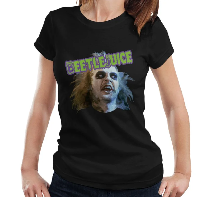 Beetlejuice Halloween Character Head Women's T-Shirt Basic T-Shirt Crew Neck Short Sleeve Beetlejuice Halloween Character Head Women's T-Shirt Basic T-Shirt Crew Neck Short Sleeve