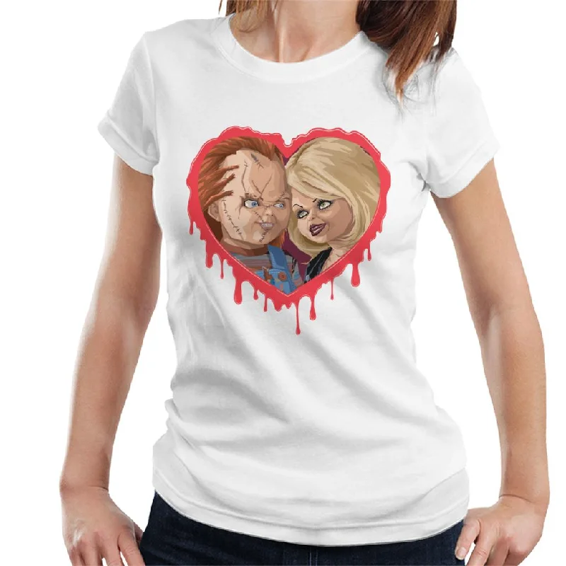 Chucky Tiffany Valentine Modern Love Women's T-Shirt Terry Blend Velvet Blend Canvas Blend Chucky Tiffany Valentine Modern Love Women's T-Shirt Terry Blend Velvet Blend Canvas Blend