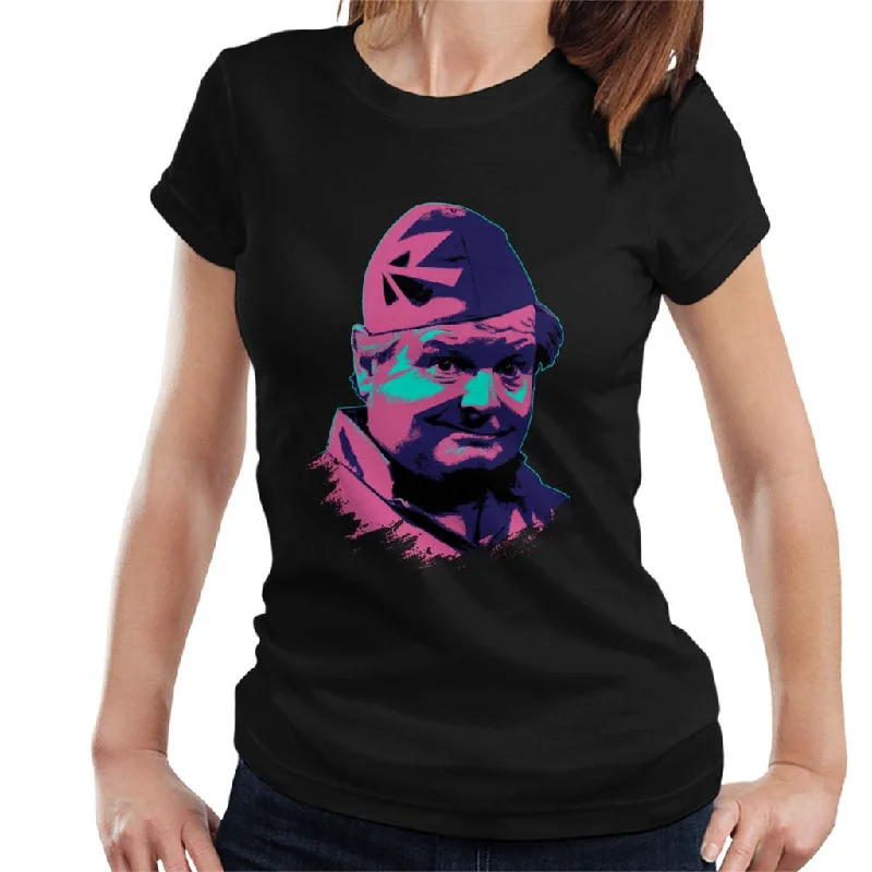 TV Times Benny Hill Home Guard Pop Art Stylised Women's T-Shirt Graphic Embroidered Appliqued TV Times Benny Hill Home Guard Pop Art Stylised Women's T-Shirt Graphic Embroidered Appliqued