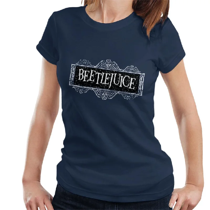 Beetlejuice Faded Halloween Logo Women's T-Shirt Graphic T-Shirt Round Neck Polyester Beetlejuice Faded Halloween Logo Women's T-Shirt Graphic T-Shirt Round Neck Polyester