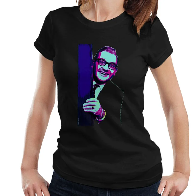 TV Times Ronnie Barker 1968 Pop Art Stylised Women's T-Shirt Chenille Brocade Lace
