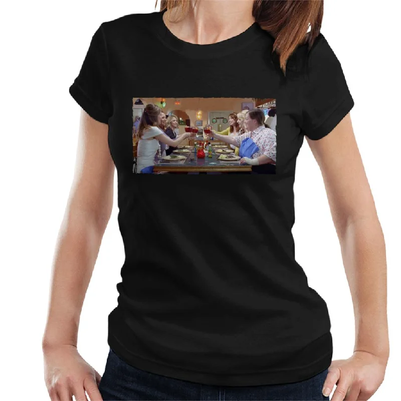 Bridesmaids Bridal Dinner Party Women's T-Shirt Zippered Buttoned Snapped
