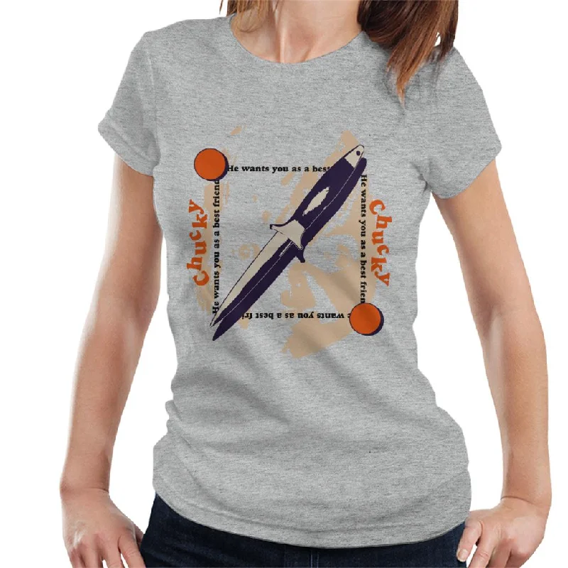 Chucky Voodoo Knife Women's T-Shirt Boxy Fit Fitted Loose
