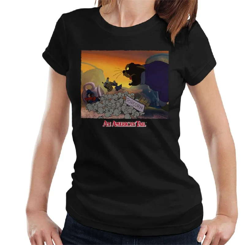 An American Tail Cossack Cat Popcorn Women's T-Shirt Satin Fabric Silk Fabric Chiffon Fabric An American Tail Cossack Cat Popcorn Women's T-Shirt Satin Fabric Silk Fabric Chiffon Fabric