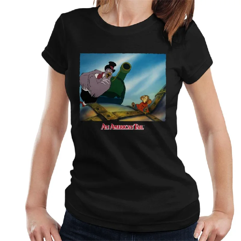 An American Tail Henri Give Fievel Hope Women's T-Shirt Embroidered Appliqued Beaded An American Tail Henri Give Fievel Hope Women's T-Shirt Embroidered Appliqued Beaded
